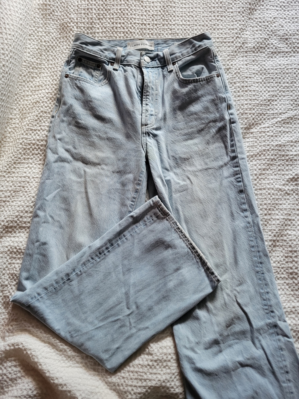 Denim Forum Farrah Hi-Rise Wide Leg Jeans